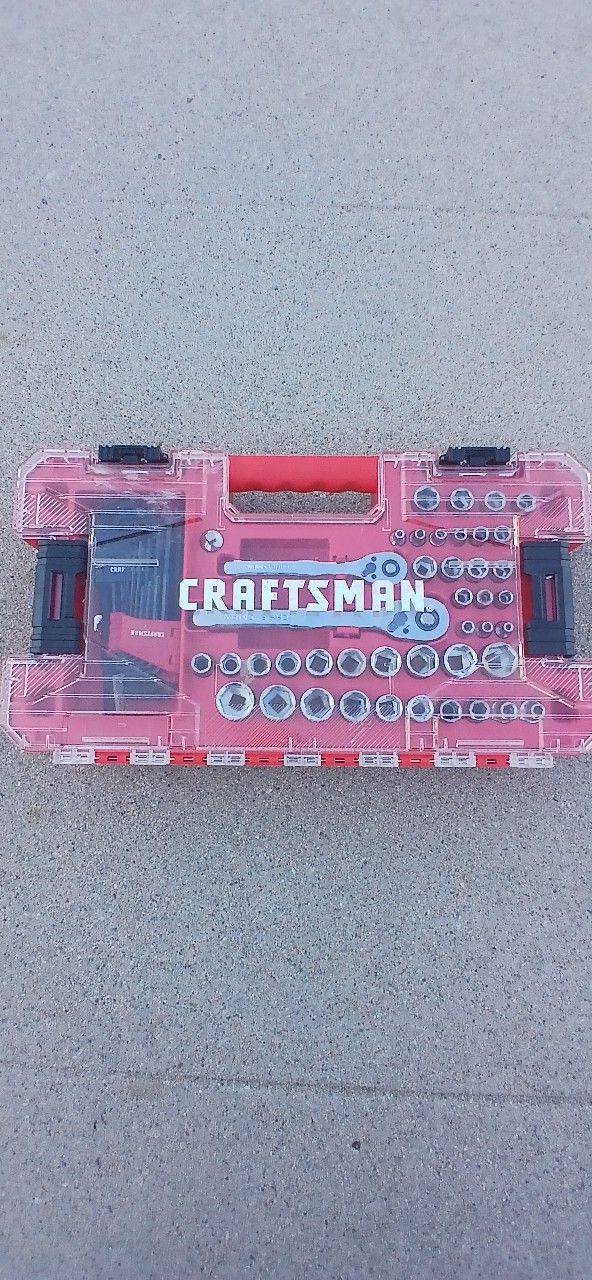 CRAFTSMAN Versastack - Juego de herramientas mecánicas de 1/4 y 3/8 pulgadas, 71 piezas
