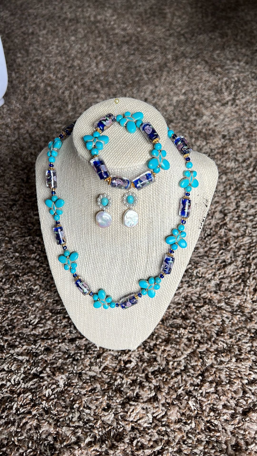 Baroque Pearl /turquoise Jewelry (3)