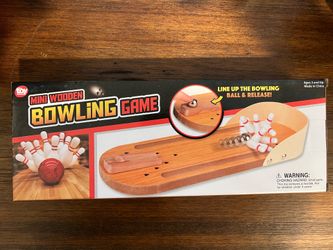 Classic Games Wood Bowling Game Mini Desk Toy