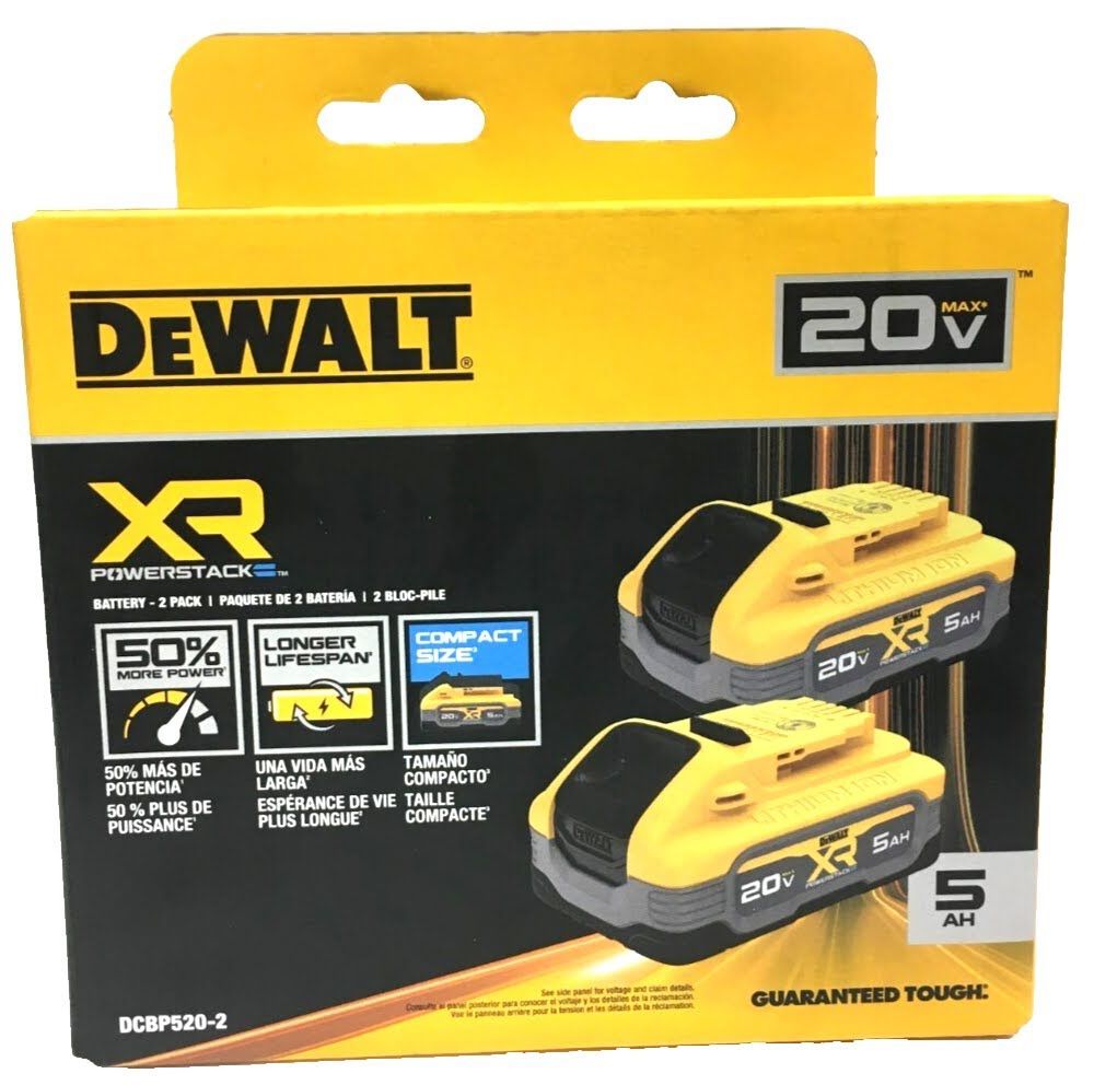 Dewalt 5.0Ah (2pack) DCB520-2 Power Stack batteries