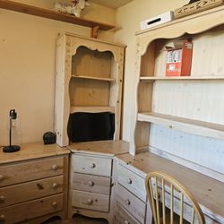 3 piece dresser and desk with night stand 