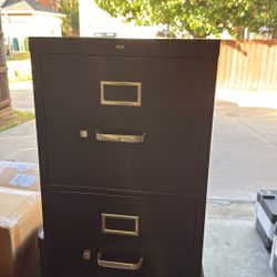 2 HON Heavy-Duty Metal 2-Drawer Filing Cabinets – Lot of 2 