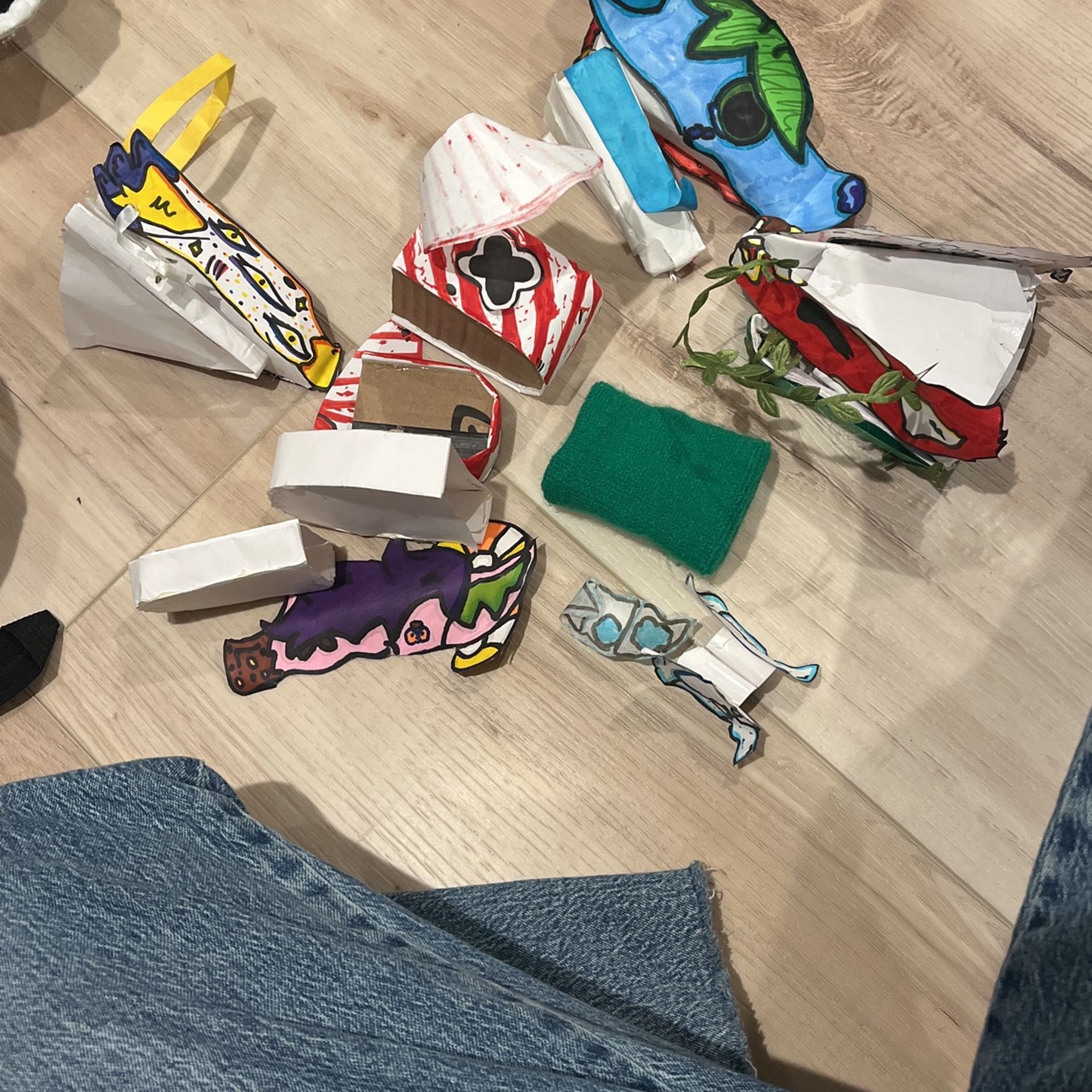 Homemade Paper Puppets (made By Cousin) (price Shown Is The Cost For Everything)