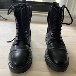 Black Combat Ankle Boots Women Aldo Size 8.5