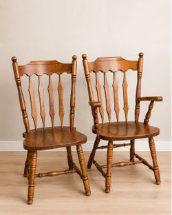 Solid Real Wood Dining Chairs Set of 2