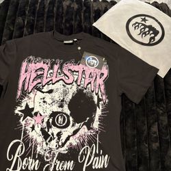 Brand New Medium Black,White And Pink Hellstar Shirt 