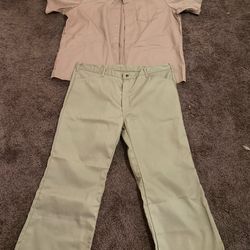 Khaki Top And Bottom Prison Parole Clothes
