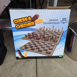 Chess And Checker Board Game. 