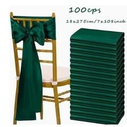 100 Piece Satin Chair Belt Bow