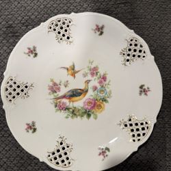 Vintage Bavaria Schumann Peacock plate-10 inches