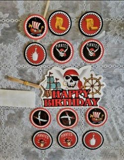 Pirate Birthday Cake Topper
