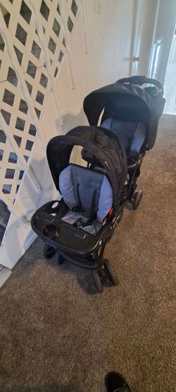 Sit n stand double stroller