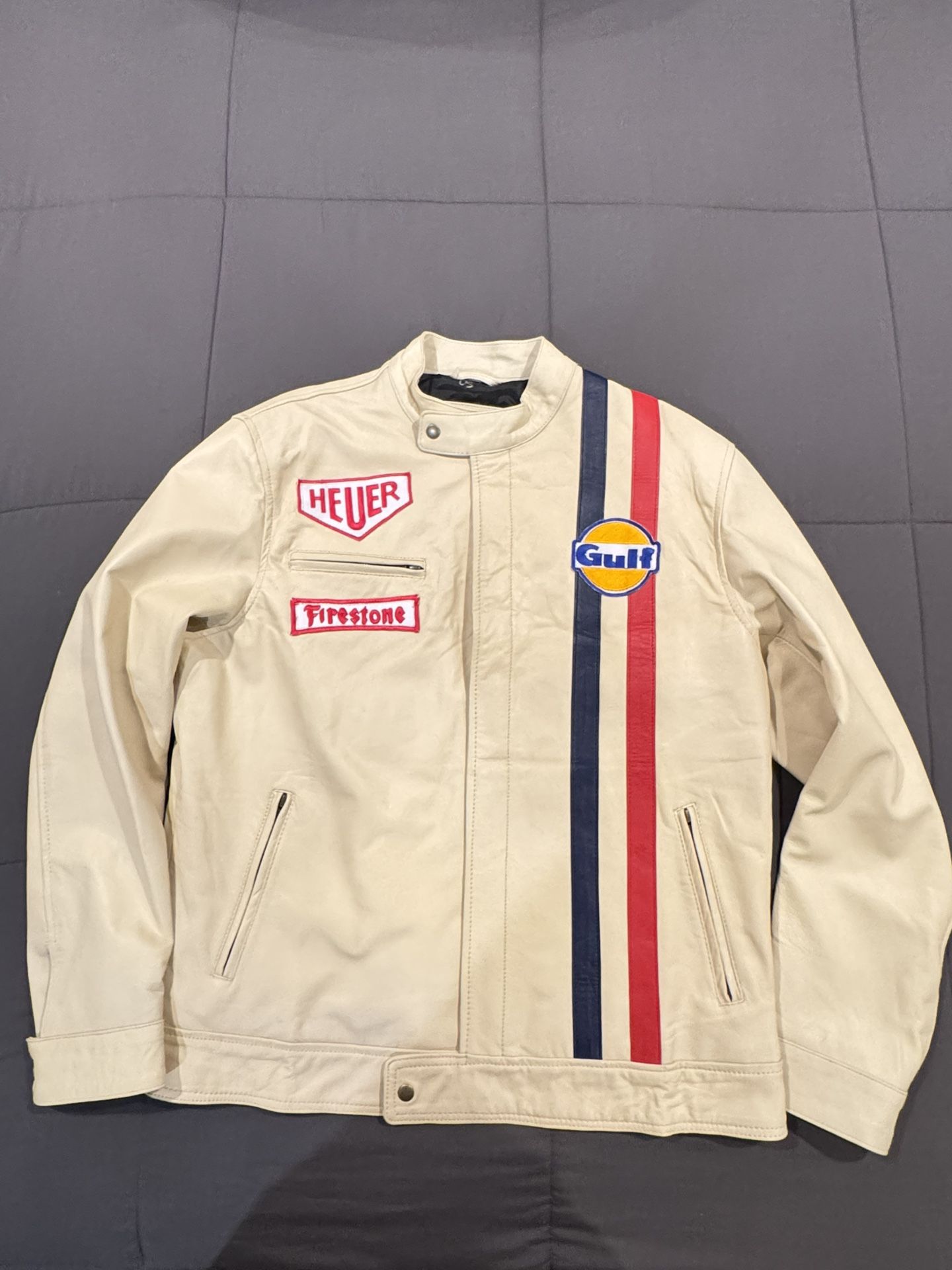 Vintage Gulf Motorcycle Jacket L G