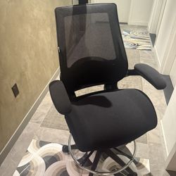 High Back Computer Office Desk Drafting Chair (Black)