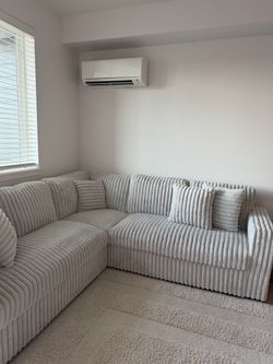2 piece gray couch