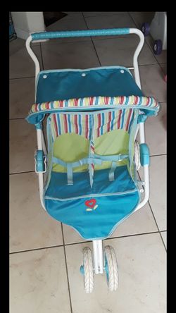Retired American Girl Bitty Baby twin double stroller