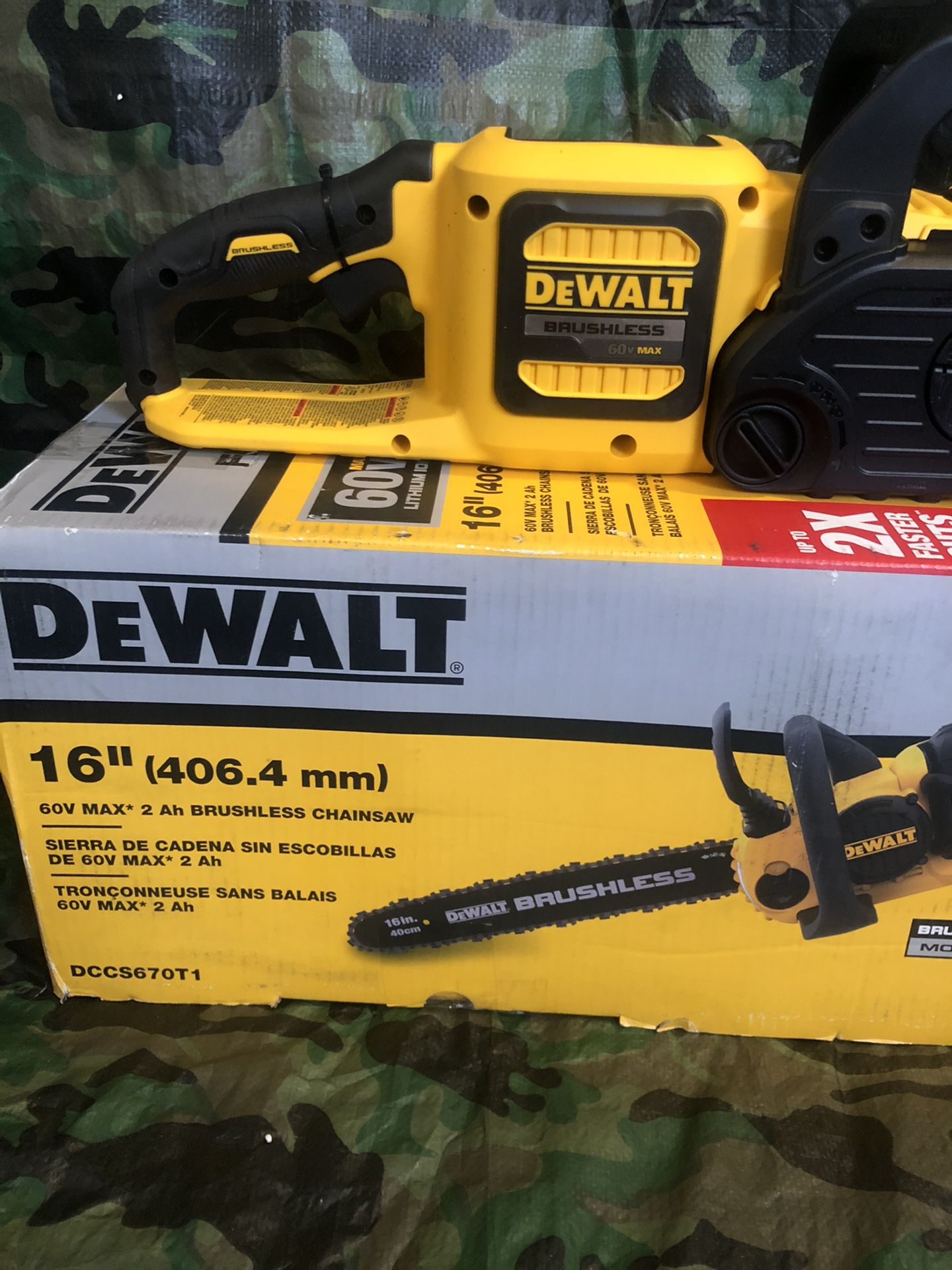 Dewalt Chainsaw 16” Flex Volt Brushless “tool Only”