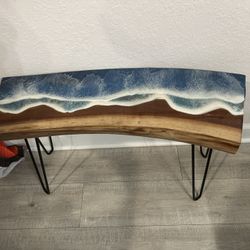 Resin Ocean Theme Bench