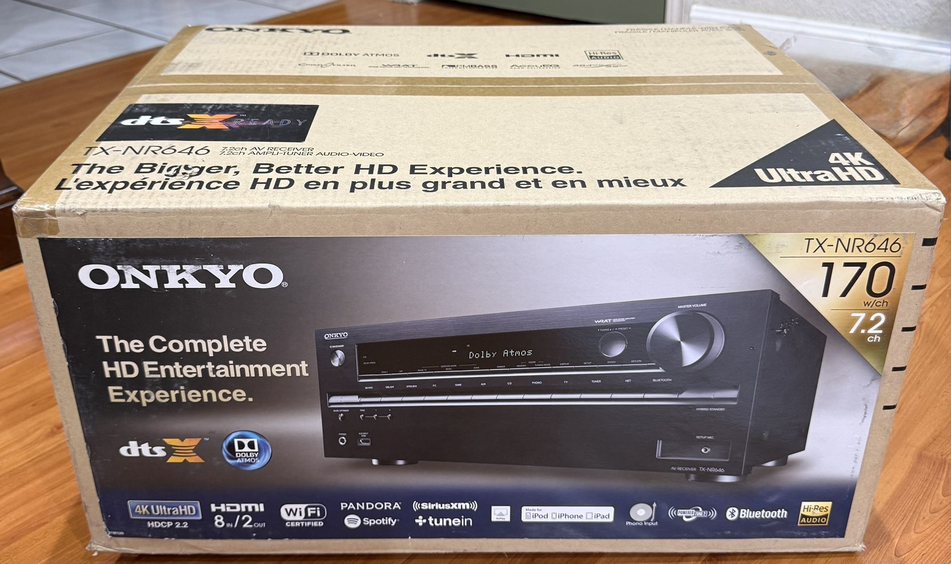 Onkyo TX-NR646 With Pinnacle Speaker Set