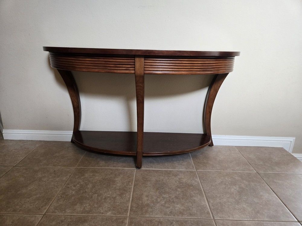 Espresso Brown Contemporary Console Table - Used