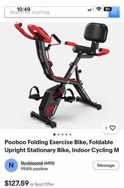 Stationary foldable bike with resistance bands