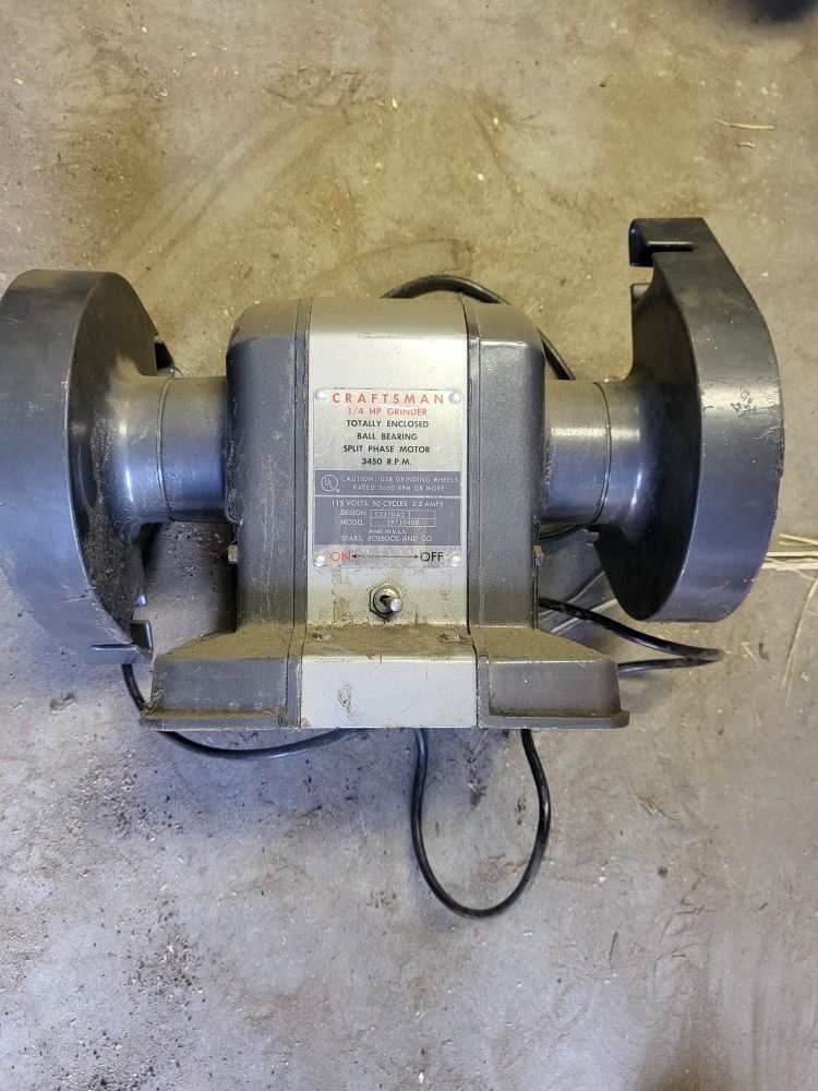 Craftsman 1/4 HP Bench Grinder Tool Shop Garage Tools