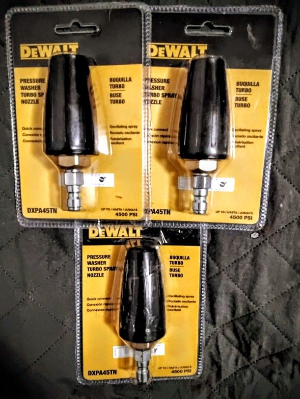 3X DeWalt Pressure Washer Turbo Nozzles