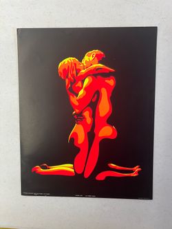 Vintage 1970s  poster Flaming Love