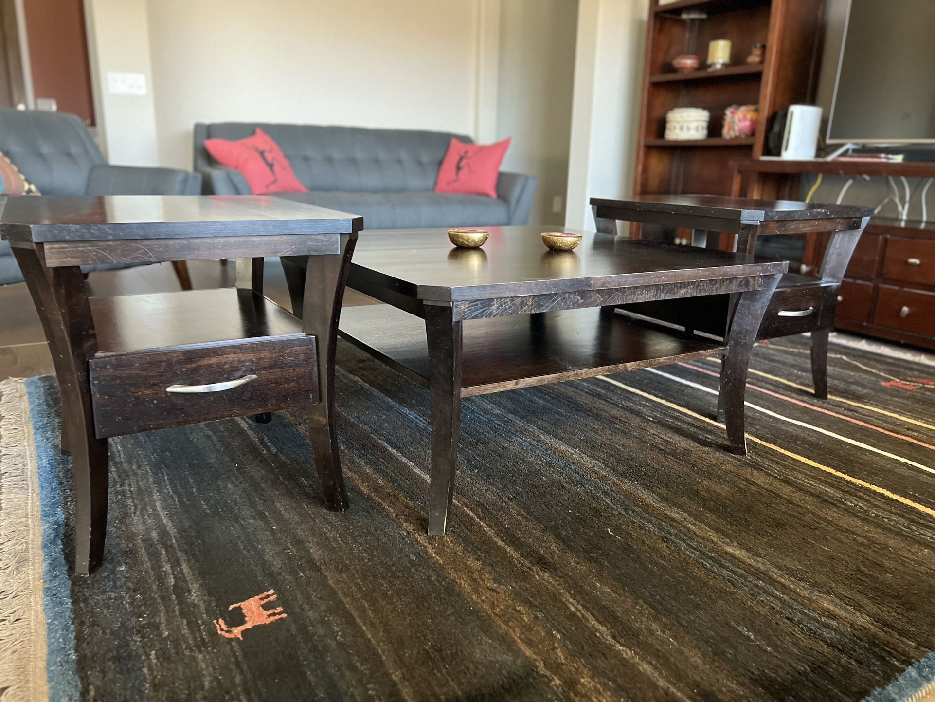Matching Coffee Table and Two End Tables