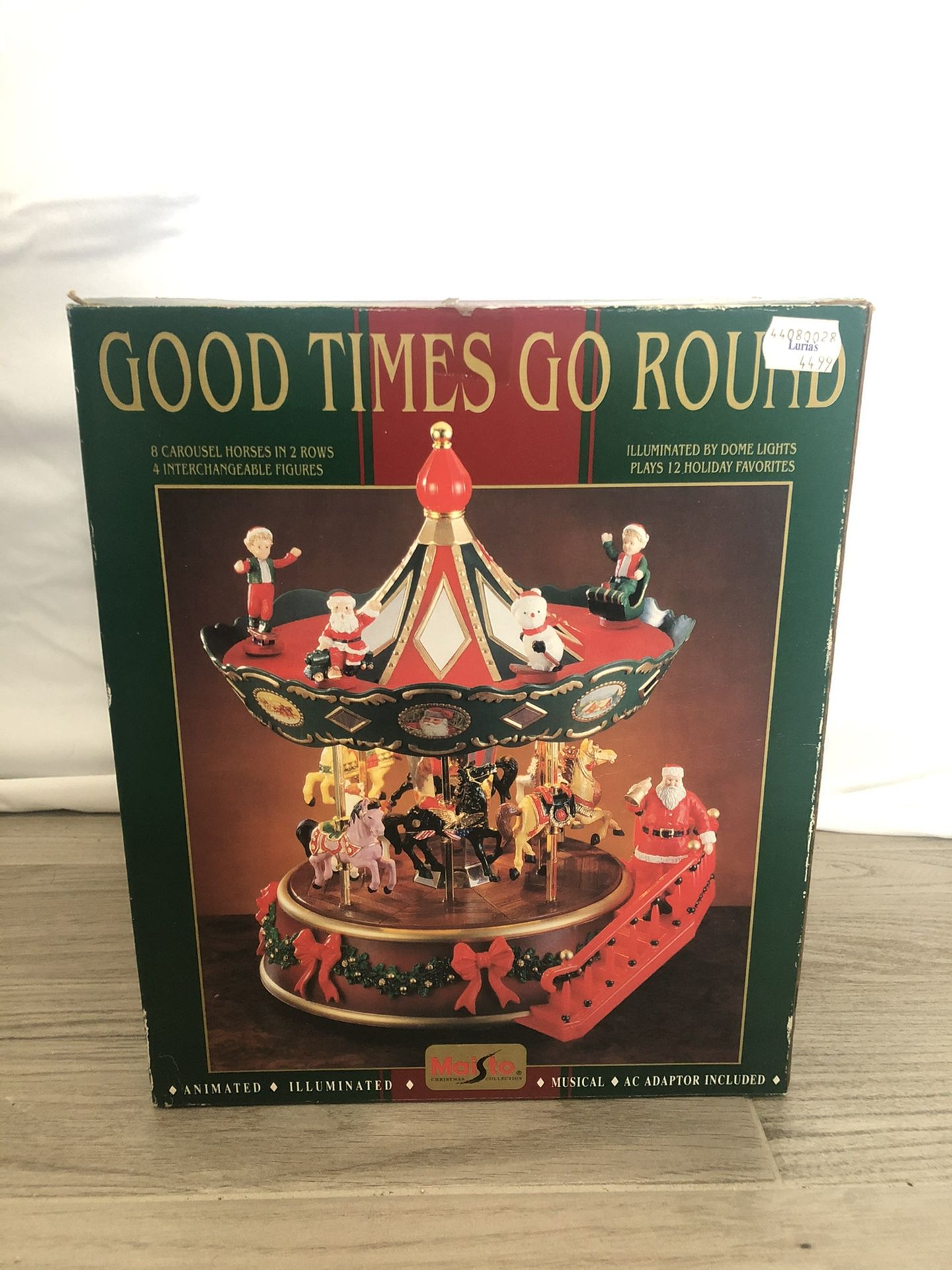 Christmas Musical Carousel Revolving/ Good Time Go Around Vintage