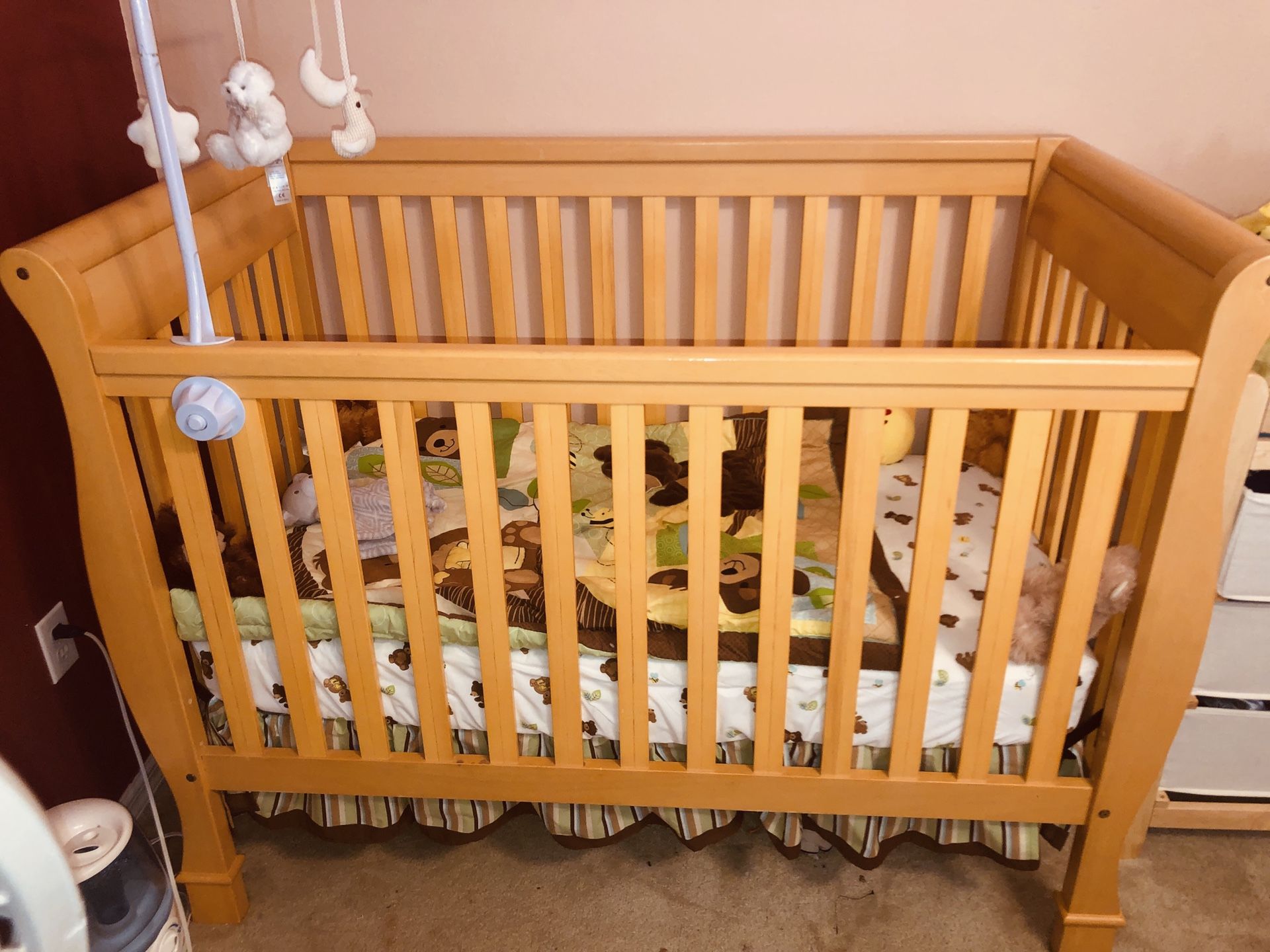 Crib and changing table