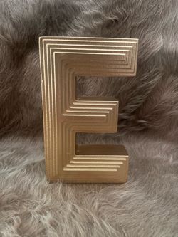Ashland Gold Art Deco Monogram Letter E Tabletop Decor