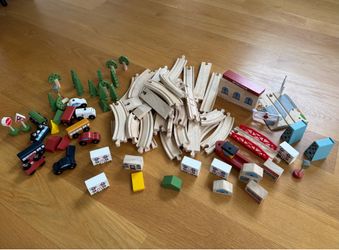 Pottery Barn wooden train set