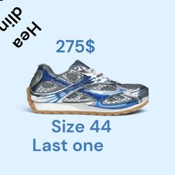 Blue Silver Mesh Sneakers Size 44