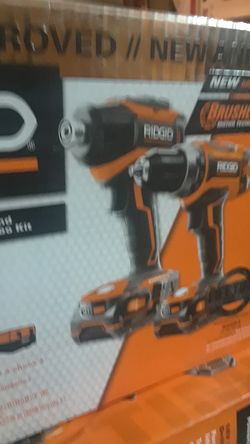 Brushless 18v drill driver and impact driver combo kit.