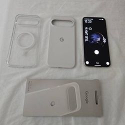 PIXEL 9 PRO XL 128GB Cell Phone w/ 2 cases & charger unlocke