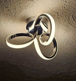 Swirl 13" Modern Chrome Integrated LED Flush Mount... $70