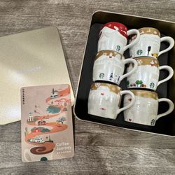 Starbucks Taiwan Christmas Holiday Espresso Cups Set
