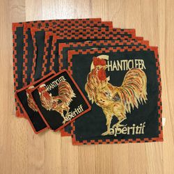 Vintage Cheryl Elich Chanticleer Apertif Napkin Set, 2001