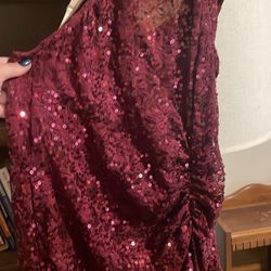 Red Sequin Dance/Figure Skating Dress