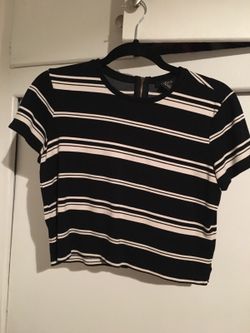 Black and white crop top