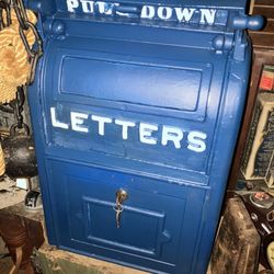 Cast Iron letters mailbox vintage
