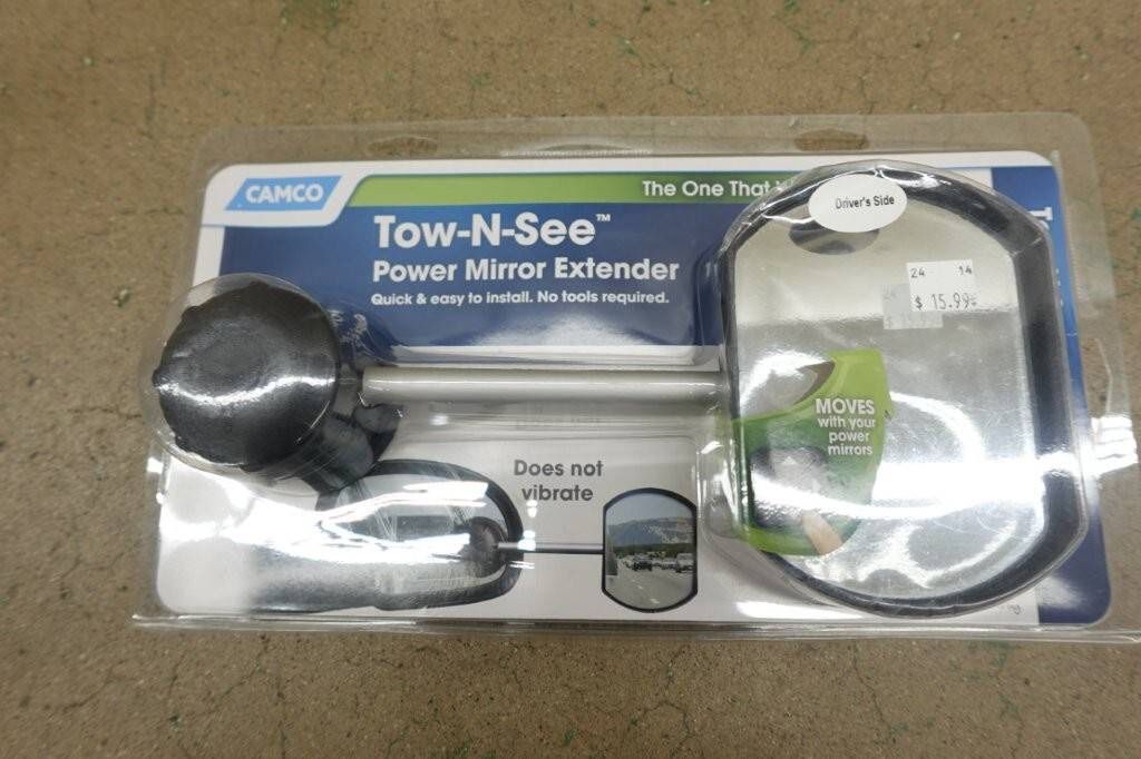 Camco Tow-N-See Flat Extended Mirror For Car Side Mirror