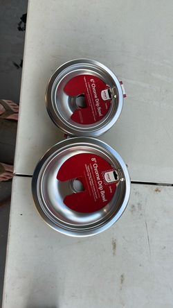 Chrome Drip Bowls 6" and 8" Set of 2