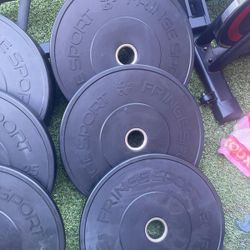 I'M SELLING THE COMPLETE SET, consisting of 6 weights (255 lbs, 225 lbs, and 2 x 10 lbs), plus the bar. This set is for sale at a professional store f