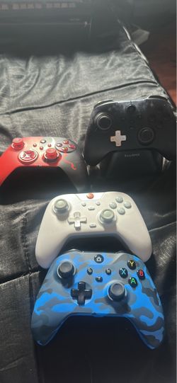 Lot of 4 Mixed Gaming Controllers
