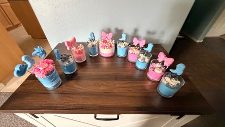 Home made candles Bows & Boots Themed