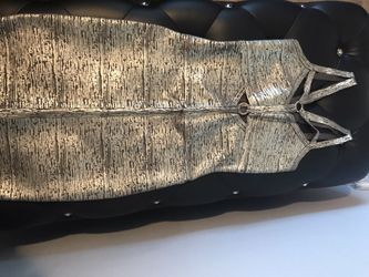 Bebe bandage gold dress small