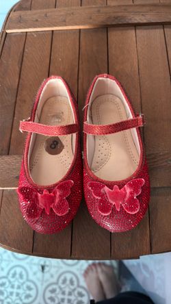 Toddler red ruby shoes. Size 8
