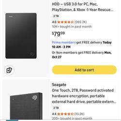 Seagate/inland Hard Drive 1tb 2tb  Ps5/windows/macosx